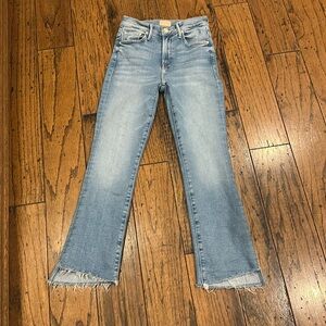 MOTHER Insider Crop Step Fray Jeans Limited Edition Size 23 Perfect Condition